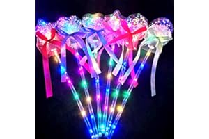 MYMUHUAN 20PCS Fairy Stick Wave Ball Magic Stick Sparkling Ball Push Small Gift Children's Glow Toy Party Supplies Favors