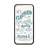 APPLE iPhone 5c Case - Popular Bible Proverbs 31:25 She is clothed with strength and dignity, And she smiles at the future