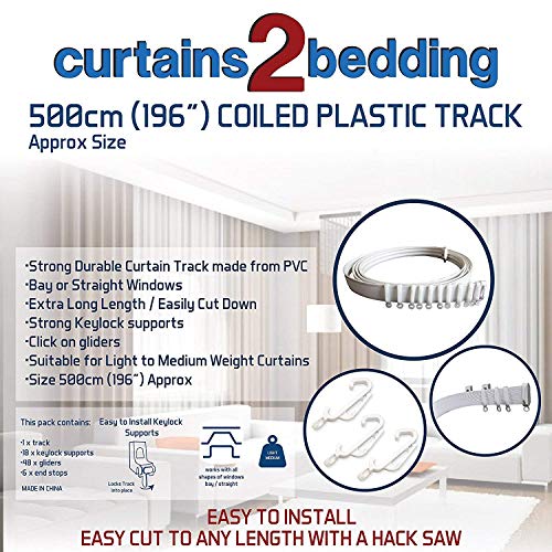 C2b 196 500cm Plastic Curtain Track Strong Bendable Curtain