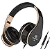Sound Intone Headphones, I65 Foldable Headphone with Microphone and Volume Control, Wired Headset for iPhone, Android Smartphones and Tablets (Black/Gold)