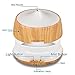 250ml Ultrasonic Cool Mist Humidifier Portable Mini Wood grain Aromatherapy Essential Oil Diffuser with 7 Color Changing LED Lights