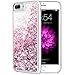 Caka 8 Plus Case, 7 Plus Glitter Case Girly Women Flowing Luxury Bling Glitter Sparkle Liquid Floating Soft TPU Case for 7 Plus 8 Plus (5.5 inch) (Rose Gold)