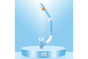 Dry Snorkel for Kids, Ultimate Snorkel Tube for Snorkeling, Freediving & Swimming, Easy-Breath Technology, Top-Mounted Dry Va