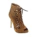 Beston BA83 Women's Zipper Lace Up Cut Out Stiletto Shoes Run One Size Smaller