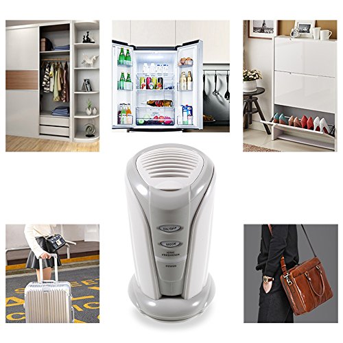 Lemonda Mini Portable Ozone Air Cleaner Refrigerator Deodorizer,Smell Eliminator Purifier Powerful Ionic Freshener Sterilizer for Refrigerator Shoes Cabinet,Storage Closets in Bathroom,Kitchen