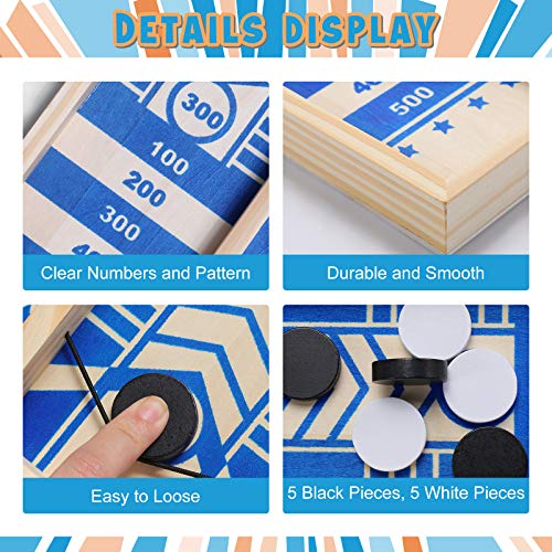 Desktop Shuffleboard Game Set for Kids and Adults, Fast Sling Puck Game