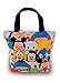 FINEX 2 Pcs Set Mickey Minnie Canvas Zippered Tote with Top Carry Handles Bag - Gym Makeup Diaper Reusable Grocery Lunch - Random Color