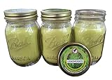 Mosquito Naturals Natural Lemongrass Citronella Mosquito Repellent Candle (Set of 3) Indoor/Outdoor - 88 Hour Burn - Naturally Repels Insects with Essential Oils, Soy Base, Mason Jar, Made in USA