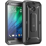 HTC One M8 Case, SUPCASE [Heavy Duty] HTC One M8 Case 2014 Release [Unicorn Beetle PRO Series] Full-body Rugged Hybrid Protective Case with Built-in Screen Protector (Black/Black), Dual Layer Design + Impact Resistant Bumper