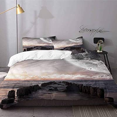 Amazon Com Space Lightweight Bedding Set 3 Pieces Old Pier Sea