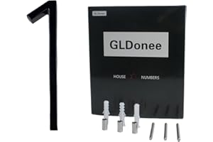 GLDONEE 5 Inch Floating House Numbers for Outside Stainless Steel Floating House Number Metal Modern Address Numbers for House Zinc Alloy Anti-Rust Home Address Numbers for Door Mailbox High Gloss Black (1)