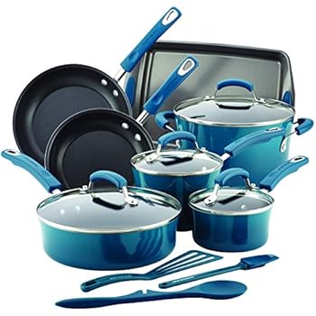 cookware ray rachael nonstick marine piece enamel hard rachel sets pot porcelain bakeware amazon pans pots cooking cook gradient kitchen
