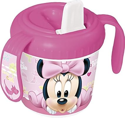 Verre Bebe Minnie Disney Avec Poignees Et Bec Repliable 250ml Sans Bpa Amazon Fr Bebes Puericulture