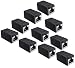 SOFT&COM RJ45 Coupler 10 Pack, Ethernet Cable Extender Adapter for Cat7 Cat6 Cat5e Ethernet Cable Coupler (Black-10 Pack) primary