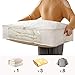 Lifewit Foldable Under Bed Storage Bag Organizer for Comforters, Blankets, Bedding, Duvets, Clothes, Quilts, Pillows, Clothing, Sweaters, Beige