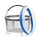 Zoari's Kitchen Steamer 6 Quart Steamer Basket with Silicone Handle and 2 Pack Sealing Rings Compatible with Instant Pot Accessories 6 Qt Only - Egg Steamer Basket and Strainer