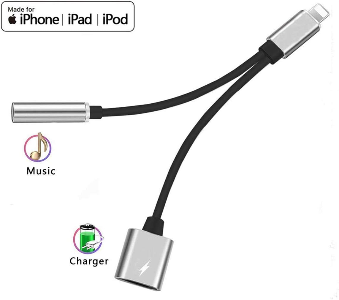 Headphone Accessories 3.5 mm Jack Aux Adapter 2 in 1 Earphone Splitter Adaptor Charger …