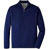 PETER MILLAR Men's Quad Quilted Quarter-Zip Pullover Sweater, Navy | Quarter Zip