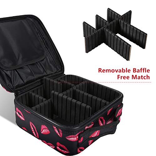 image for Docolor Travel Makeup Train Case Makeup Cosmetic Case Professional Org