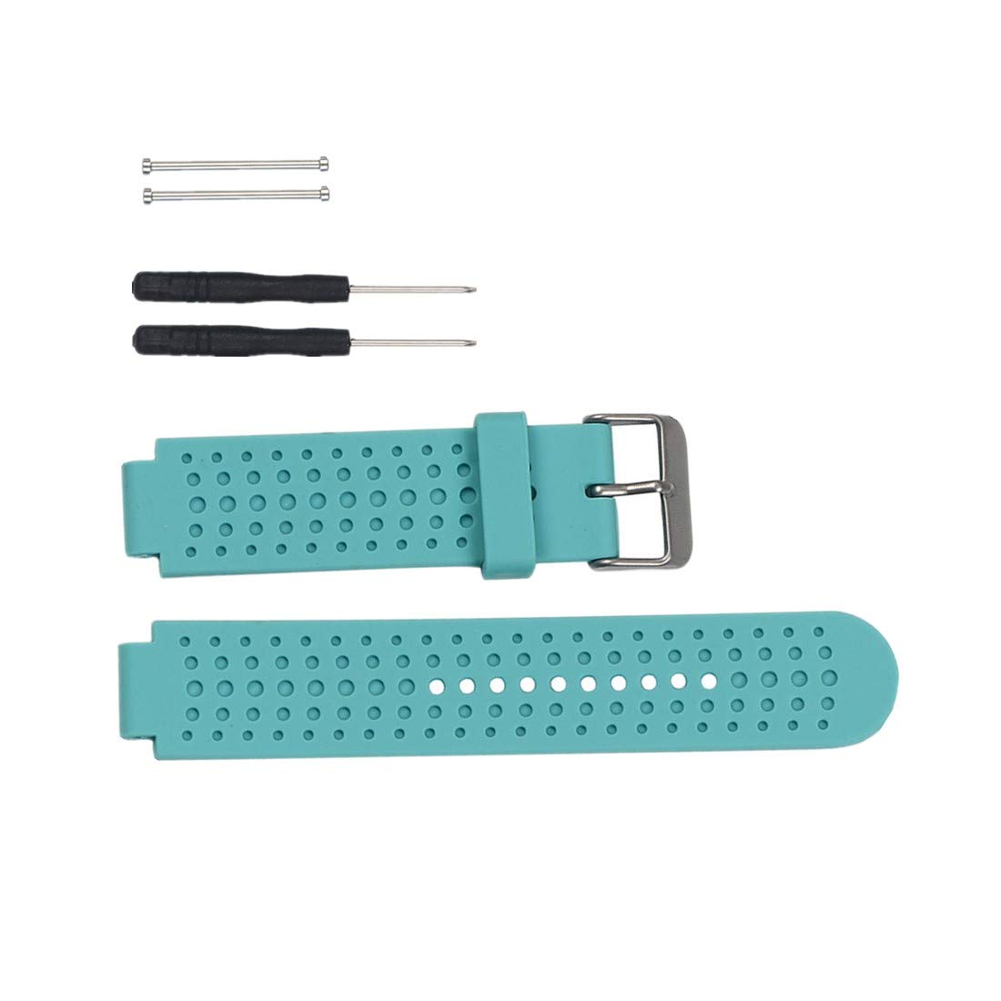 Huwokxix Watch Strap compatible with Garmin Approach S20/S5/S6,Adjustable Silicone Sports Strap Replacement Band for Garmin Forerunner 220/230/235/620/630/735XT