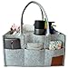Diaper Caddy Organizer | Baby Felt Nursery Storage | Portable, Makes A CAR OR Plane Travel Easier | Unisex Shower Gift | by - GQ&C.