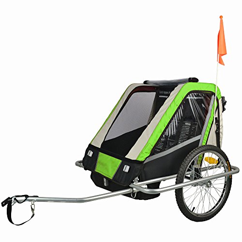 Suspension Children Bicycle Trailer & Jogger Combo Green 50304。 - Thumbnail 4