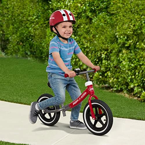 Vélo d'équilibre à gros pneus, vélo pour tout-petits, 1,5 à 5 ans, vélo d'équilibre rouge et blanc pour enfants