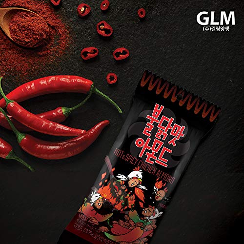 Gilim Tom's Farm Korean Seasoned Almonds Buldak(Hot&Spicy Chicken) Flavor (210g) x 3 Pack