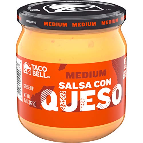 Taco Bell Salsa Con Queso Mild Cheese dip (15 oz Jars, Pack of 12