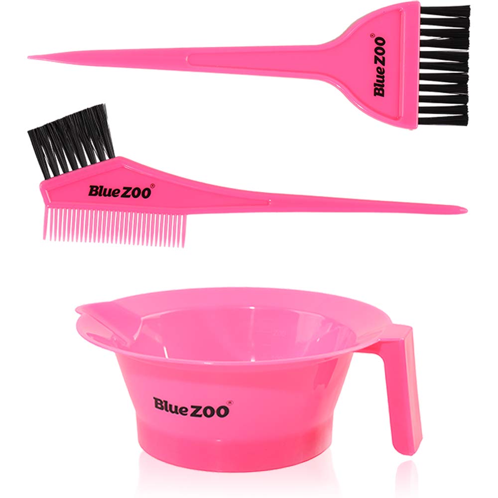 Hair Dye Coloring Kit, Includes Hair Tinting Bowl, Dye Brushes, Sharp Tail Comb, For Hair Coloring, DIY Beauty Salon Tools Set of 3 : Beauty