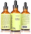Peppermint Oil - #1 RATED in Amazon - BIG 4 Oz - 100% Pure & Natural - Premium Quality - SEE RESULTS OR YOUR MONEY-BACK - Perfect Aromatherapy Essential Oil - Quick RELIEF from Migraine Headache, Stress & Anxiety - Home REMEDY for Indigestion, Nausea, Dia