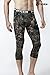 TSLA Men's 3/4 Compression Pants, Running Workout Tights, Cool Dry Capri Athletic Leggings, Yoga Gym Base Layer, Zero Pants Camo Green, Large