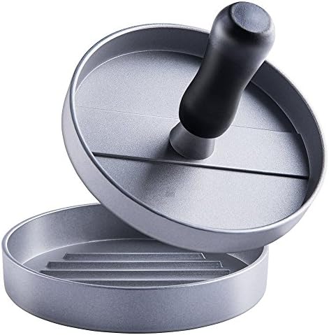 Uniquekay Burger Press, Aluminum Hamburger Presser Maker BBQ Ideal - Cave Tools