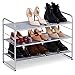 Auledio Stackable Metal Mesh Utility Shoe Rack (Silver)