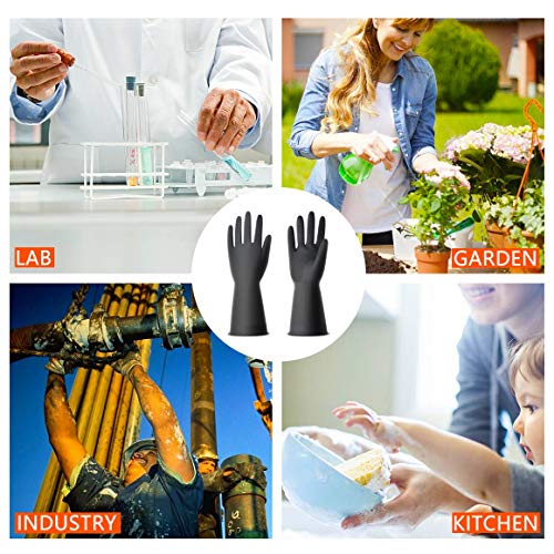 ThxToms (3 Pairs) Latex Cleaning Gloves, Reusable Heavy Duty Gloves for Dishwashing, Extra Large