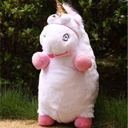 gg 16" inch New despicable Me Fluffy Unicorn White Soft Plush Doll Fluffy Toy Gift