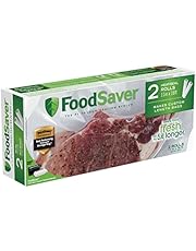 FOODSAVER 2 Pack Food Saver Vacuum Sealer Rolls 11 in x16 ft, Vacuum Sealer Bags, Create Custom bag Length, Sous Vide Cooking, Heavy Duty, BPA Free, White (FSFSBF0626-033)