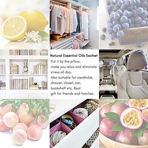 MYARO 12 Packs Lemon Scented Sachets for Drawer and Closet Air