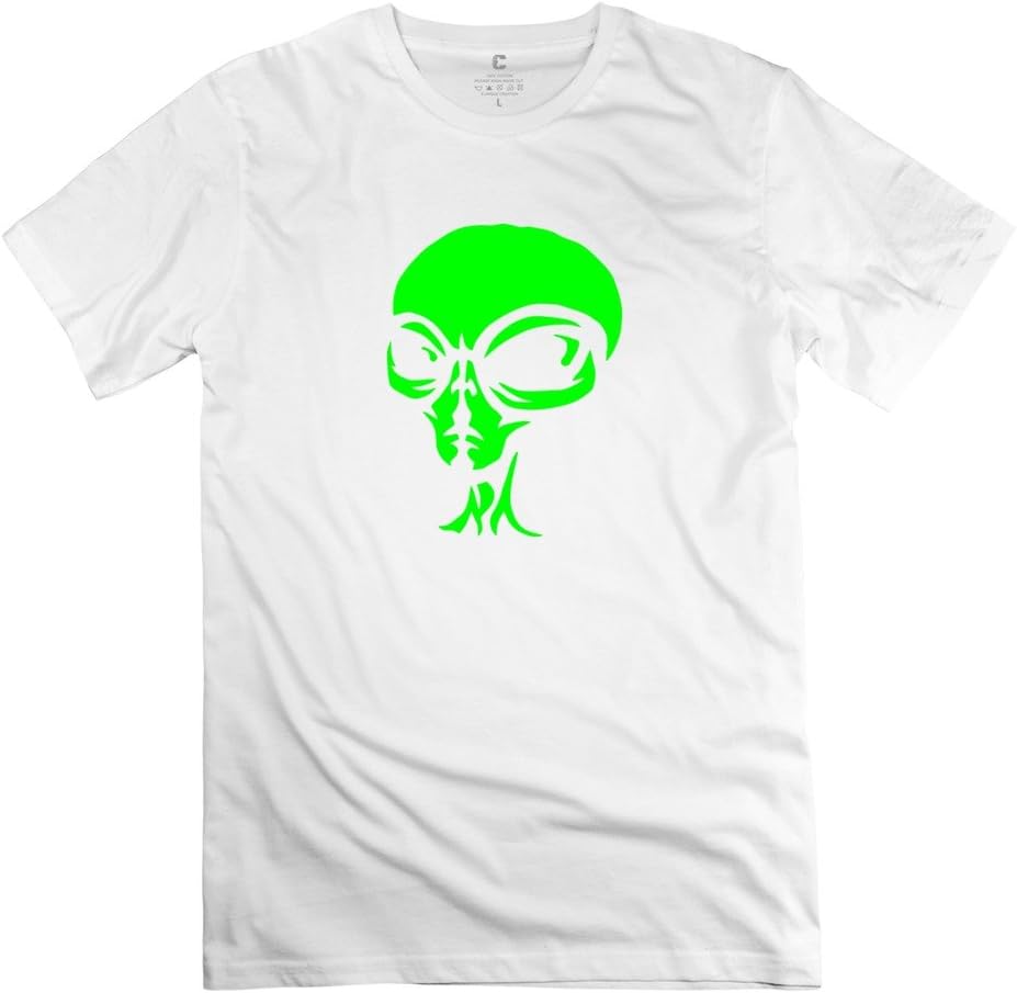 Alien Head 100% Cotton Male Tees Shirt DeepHeather Humor By Rahk
