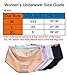OUENZ Cotton Underwear Women, 5 Pack Seamless Soft Comfortable Breathable Mid Waist Briefs Panties for Women Black