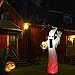 SUPERJARE 8 Ft Halloween Inflatable Ghost, Blow up Flashing Flame Decoration with LED Light, Indoor & Outdoor, Yard & Lawn Decor