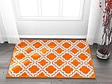 Well Woven Small Rug Mat Doormat Modern Kids Room Kitchen Rug Calipso Orange 1'8