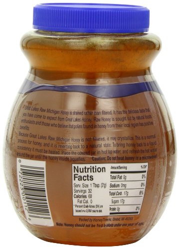 HoneyTree Great Lakes Raw Michigan Honey, 24-Ounce - Import It All