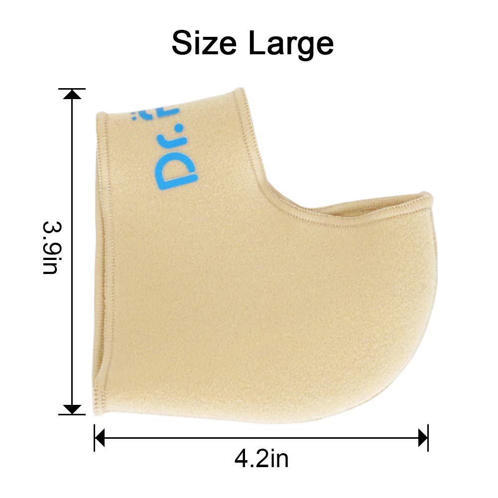 Dr. Foot\'s Heel Protectors, Relieve Heel Pain from Plantar Fasciitis，Heel Spur， Cracked Heels (Large - Women\'s 8-13.5 | Men\'s 7-13)