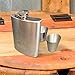 Hip Flask For Liquor or Whiskey With Shot Glasses and Funnel Set | 7oz Leak Proof Flask for Men with 2 Stainless Steel Shot Glasses and Free Funnel & Gift Box | Perfect Present for Men or Women