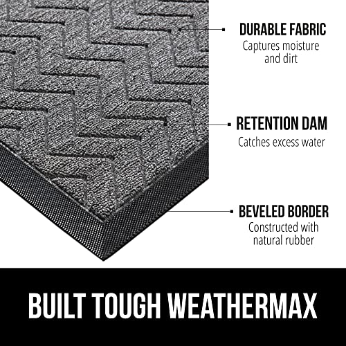 Gorilla Grip AllSeason WeatherMax Doormat, 23x35, Durable Natural