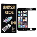 Amuoc HD Ballistic Glass Screen Protector for Iphone 6 Plus, 2 Pack,Black