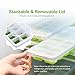 OMorc Ice Cube Trays 4 Pack, Easy-Release Silicone and Flexible 14-Ice Trays with Spill-Resistant Removable Lid, LFGB Certified and BPA Free, Stackable Durable and Dishwasher Safe (Larger - upgraded)