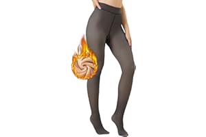 DarkCom Black Tights for Women Fleece Lined Tights High Waisted Winter Warm Thermal Tights