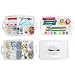 SnapCube Stackable Arts & Crafts Case, 3-Tier Clear Stackable Storage Box with Compartments, On-the-Go Craft Keeper, Jewelry Box, Bead Organizer Case, Kids Jewellery Box w/ Dividers, Tool Storage Box